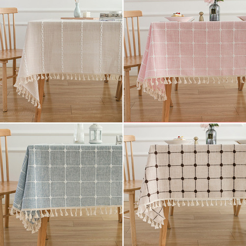 Mantel Impermeable De Madera De Damero De Color Liso