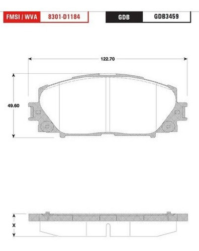 Balata Freno Disco D.lexus Ct200h-scion Iq-toyota Prius