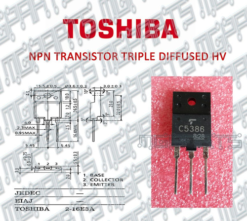 2sc5386 C5386 Ecg2365 Transistor  Horizontal Orig Toshiba Cb
