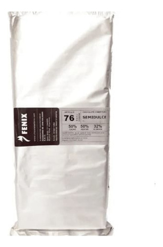 Chocolate Cobertura Fenix Semidulce Nº 76 X1kg