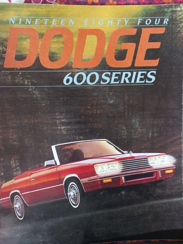 Catalogo Original De Agencia Dodge 600 Series 1984 Usa