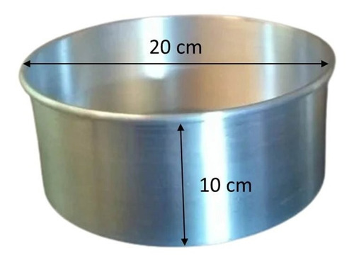 Molde Desmontable Aluminio 20 Cm Queques Tortas Bizcochos