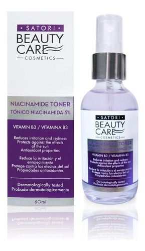 Tónico Facial Antioxidante Niacinamide 5% Satori Beauty Care Tipo de piel Todo tipo de piel