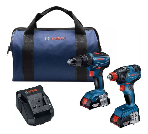 Kit Rotomartillo Atornillador Impacto Bosch 18v Brushles 1/2