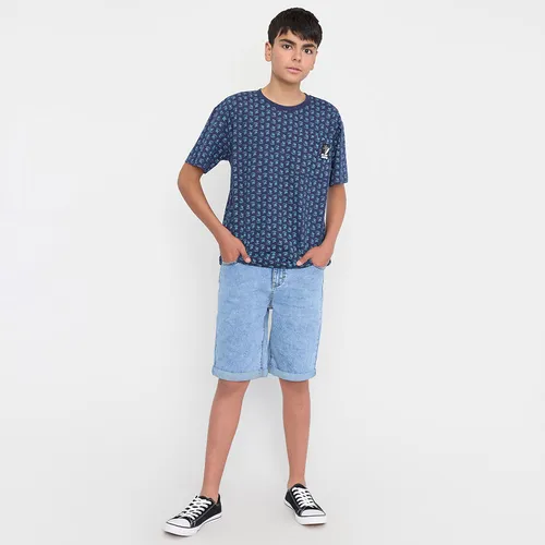 Polera Niño Teen Mc Full Bolsillo Azul Corona