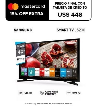 Smart Tv Led Samsung 49 J5290 Full Hd Navegador Wifi -ltc