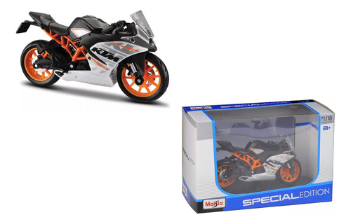 Ktm Rc 390 Moto Tipo Ninja Maisto 12,5 Cm Largo Escala 1:18