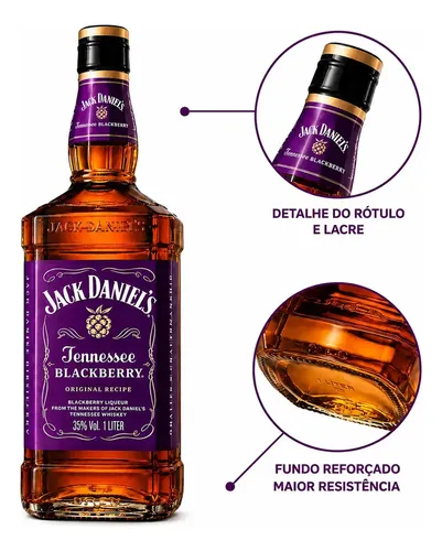 Whisky Jack Daniel's Tennessee Blackberry Amora 1L Original