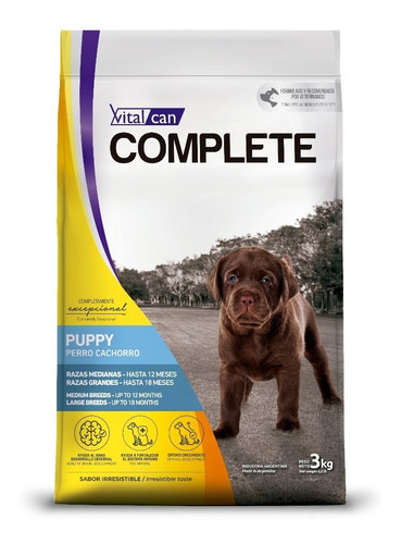 Alimento Para Perro Junior Med Gran Complete Vitalcan X 3kg