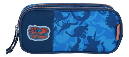 Lapicera Estuche Escolar Chenson Dinosaurio Rex Byko Co64751 Color Azul Co64751-9