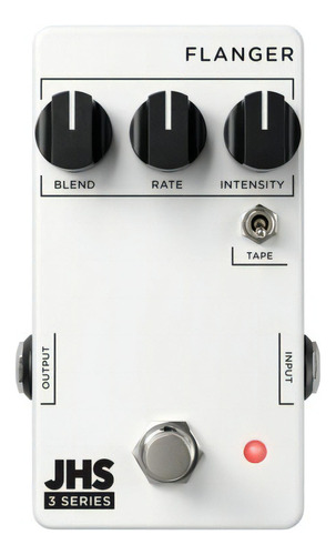 Pedal de guitarra Jhs 3 Series Flanger, 3 botes y tecla de color blanco