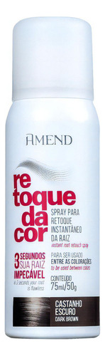 Spray Retoque Cor Instantâneo Raiz Castanho Escuro Amend