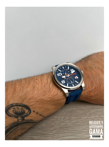 Relógio Hugo Boss 1550008 Cor da pulseira: azul, cor da moldura, prata, cor de fundo, azul