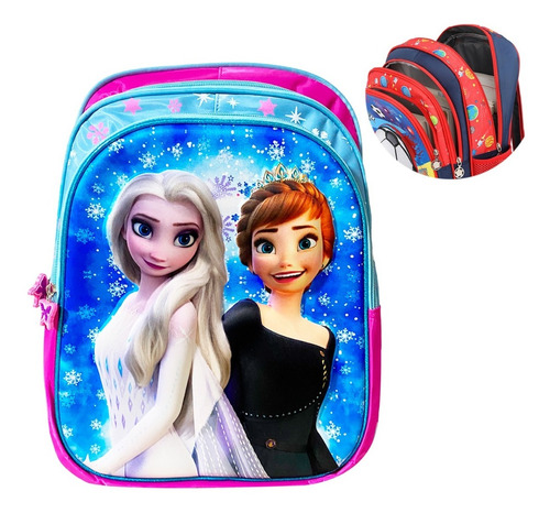 Morral Maleta Grande De Frozen En  3d