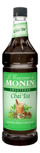 Monin Chai Tea Concentrate, Botella De Plstico (1 Litro)