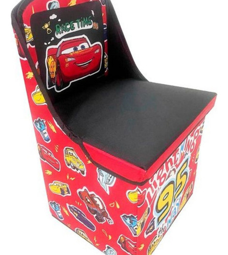 Baul Asiento Plegable Organizador De Juguetes Cars