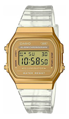 Reloj Casio Vintage A168xesg-9adf Digital Para Dama- Mileus 