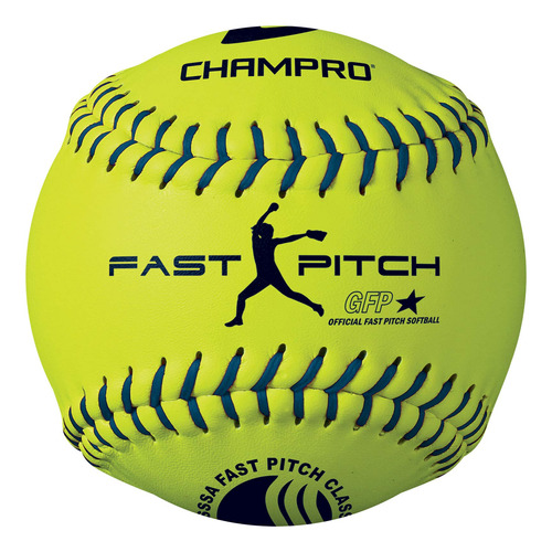 Champro Usssa - Bola Sintetica De Paso Rapido, Amarillo Opti