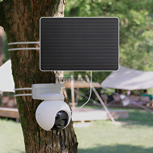 Panel Solar Con Bateria Para Camara Seguridad Ezviz Eb8 4g Color Negro Y Blanco Voltaje De Circuito Abierto 18.4v