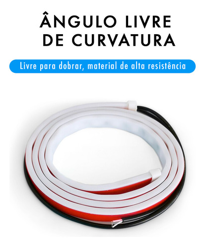 Kit 4 Fitas Porta Tucson 2018 Neon Branco Vermelho Tunning