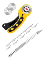 Comprar Cutter Bisturí +10 Cuchillas + Cutter Rotativo +2 Cuchillas