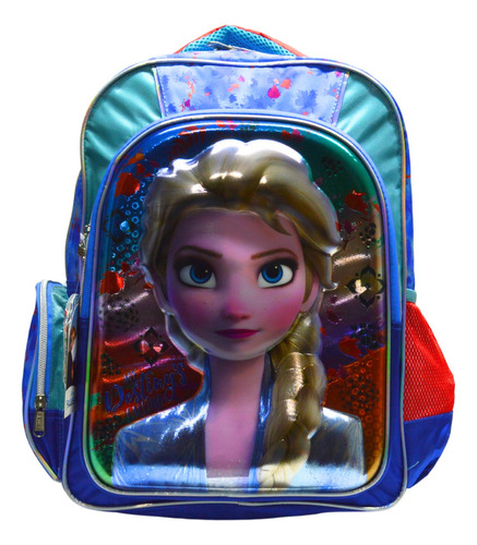 Mochila Escolar Primaria Para Niña  Frozen 158596 Ruz