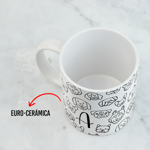 Taza Inicial Caritas Con Letra Inicial Personalizada 325 Mi