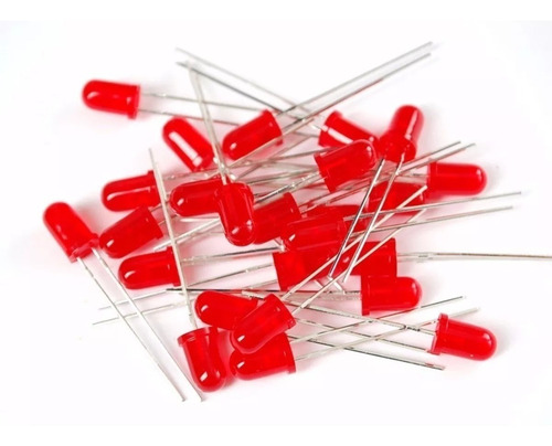 Imagen 1 de 1 de 100 Unidades Led Difuso Rojo 5mm Para Arduino