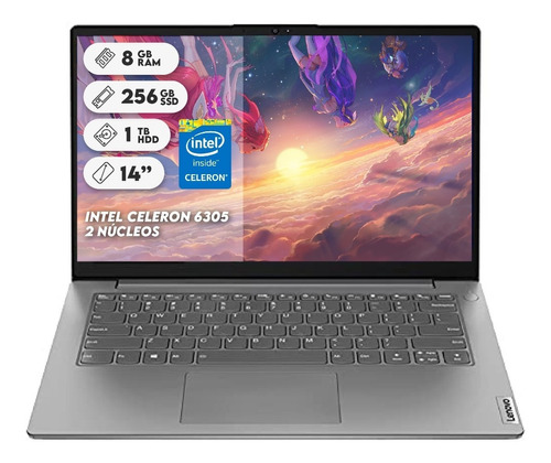 Portatil Lenovo Intel Celeron 8gb Ram 256ssd+ 1 Tera Fhd