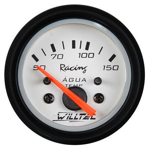 Manômetro Relógio Branco 52mm Medidor Temperatura De Água