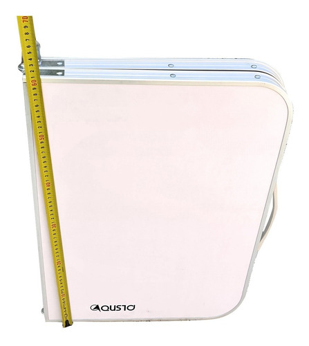 Imagen 7 de 10 de Mesa Camping Plegable Aluminio Valija Altura Regulable Qusto