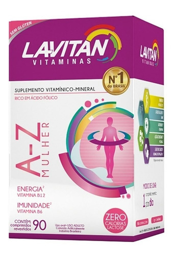 Lavitan A-z Mulher 90 Comprimidos Multivitamínico