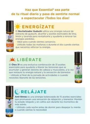 Essential 3 Kit Swiss Just Aceites Naturales Antiestrés