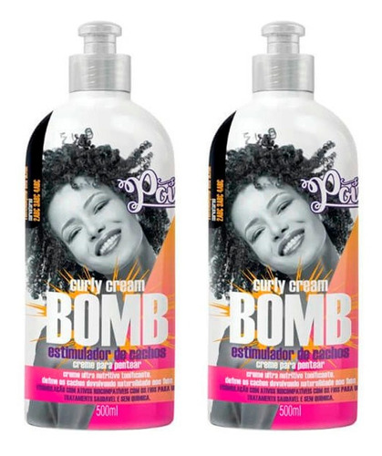 Creme De Pentear Curly Cream Bomb 500ml Soul Power Kit Com 2
