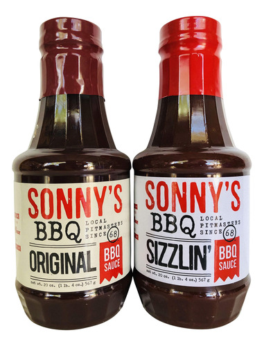 Sonny's Bbq Salsa Bundle  Original Y Sizzlin'  20 Onzas Cada