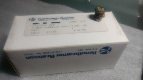 Transductor Contacto Tipo F Ultrasonido 5mhz .25in (Usado)