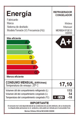 Refrigerador Btm Frío Directo 169 Lts - Openbox