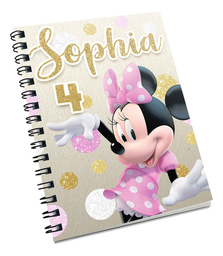5 Pzs. Invitación O Recuerdo Libreta 1/4 Minnie Mouse 1
