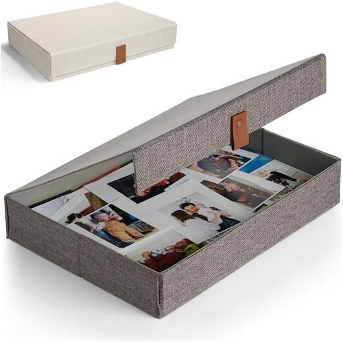 Caja Decorativa Para Guardar Fotografías Con Tapa: Un Hermos