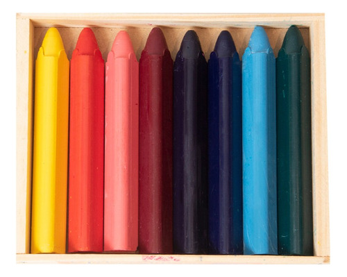 Crayones 8 Pastas Waldorf Artesanales Triangular Colorearte