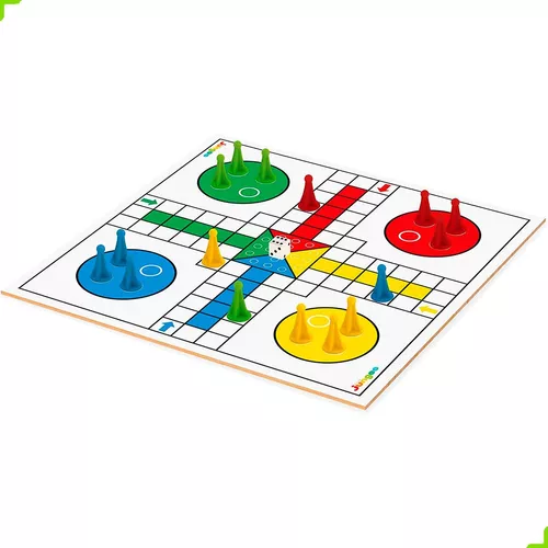 Jogo De Ludo Com Tabuleiro Em Madeira - Junges