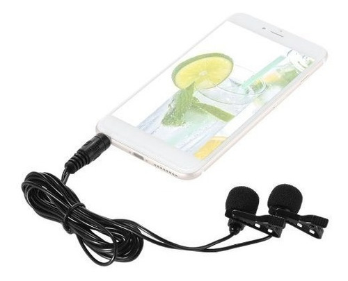 Microfone Youtuber Lapela Celular Duplo Android iPhone Asus