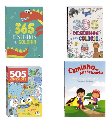 Livro Infantil 505 Atividades - Jogos Colorir Lógica Escrever Matemática -  Brasileitura - R$ 19,9