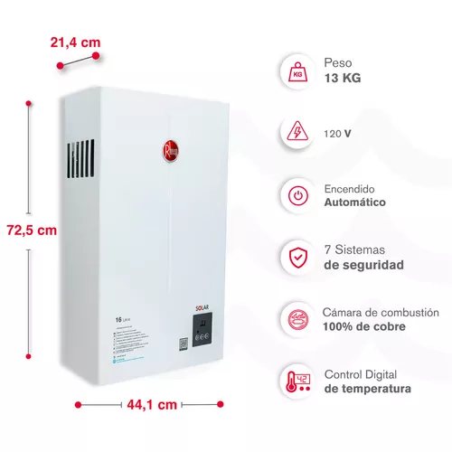 Calentador de agua eléctrico Elegant Digital 110v 4kw - Rheem Colombia