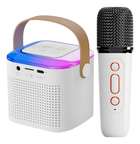 Kit Parlante Y Micrófono Karaoke Para Niños Bluetooth Rgb Y1