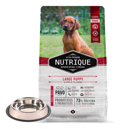 Alimento Perro Nutrique Cachorro Grande 15 Kg + Promo!