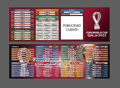 Fixture Mundial Qatar 2022 + Calendario + Publicidad X 120