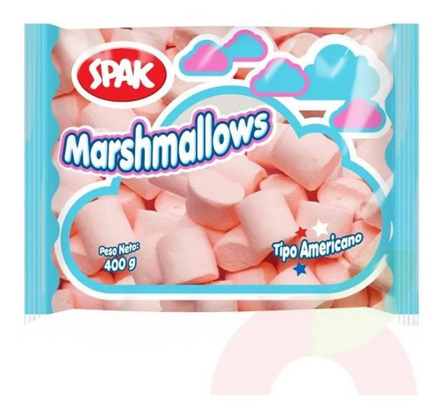 Marshmello Rosa Tipo Americano Spak 400gr( 1 Bolsa)-super