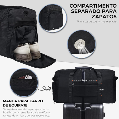 Mochila De Viaje Impermeable Avión Aprobado Capacidad De 35l