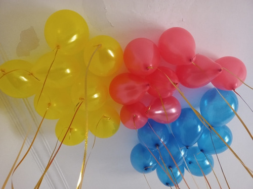 Globos Latex Perlado O Standar Inflado Con Gas Helio X1